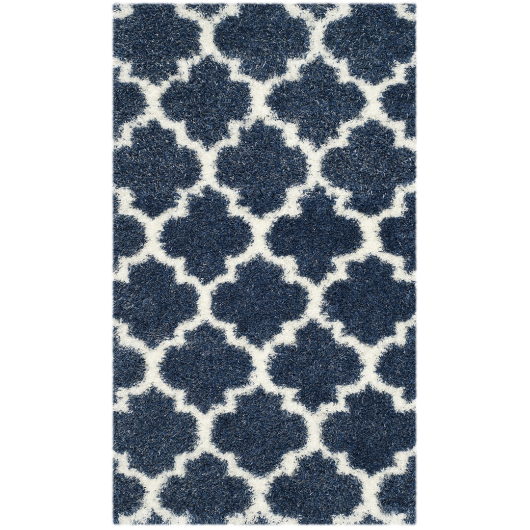 SAFAVIEH Montreal Shag Collection SGM832A Blue/Ivory Rug Image 9