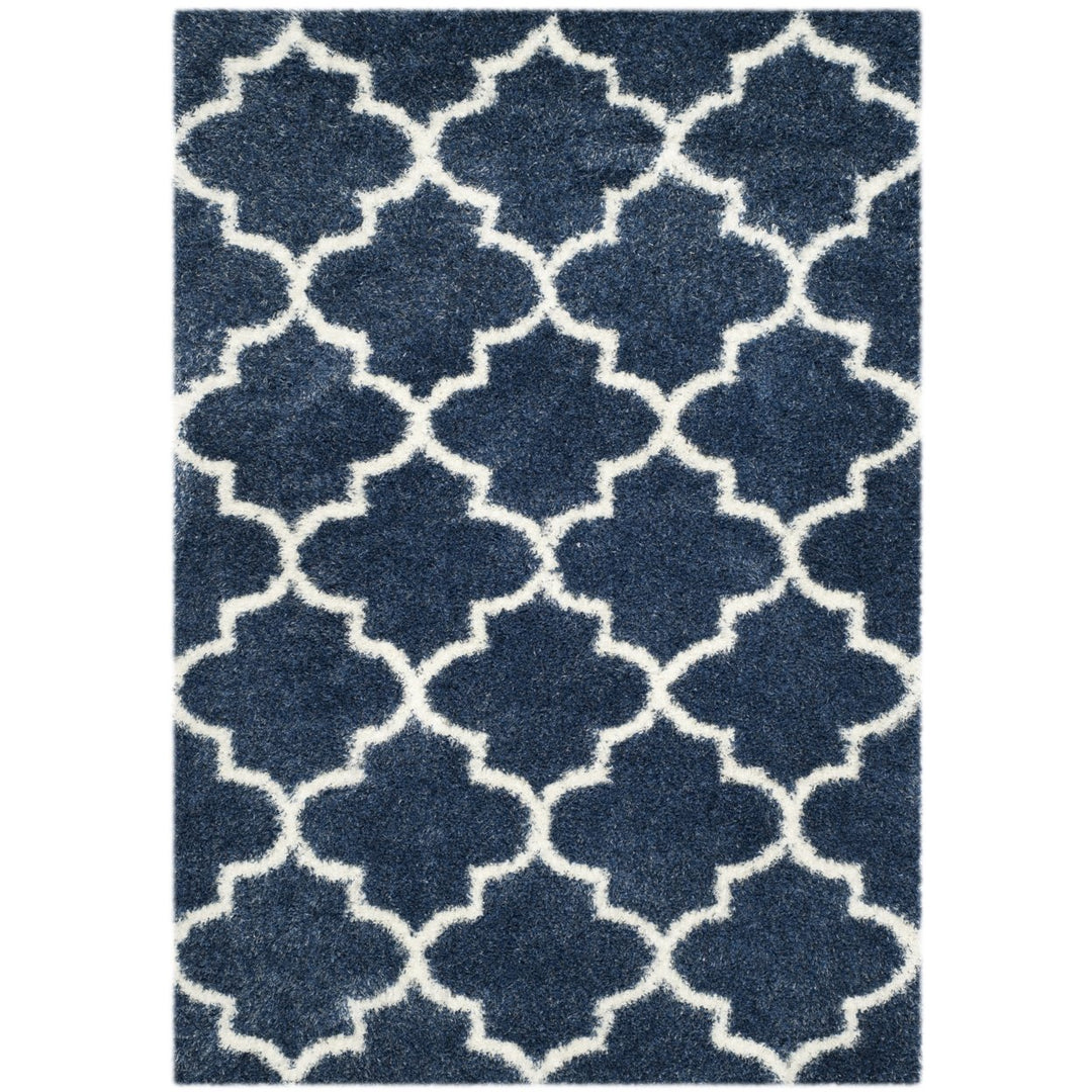 SAFAVIEH Montreal Shag Collection SGM832A Blue/Ivory Rug Image 1