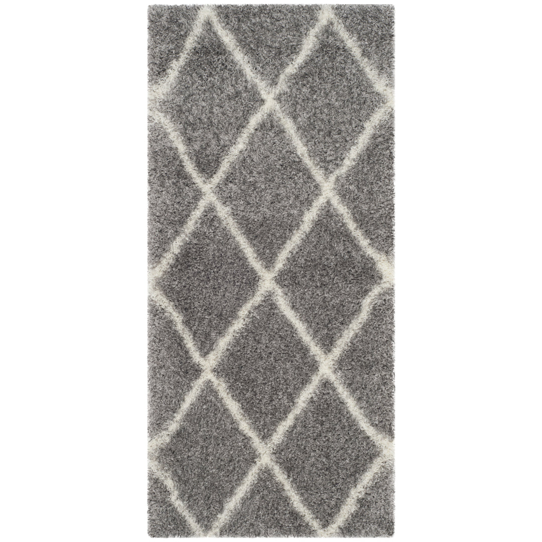 SAFAVIEH Montreal Shag Collection SGM831D Grey/Ivory Rug Image 8