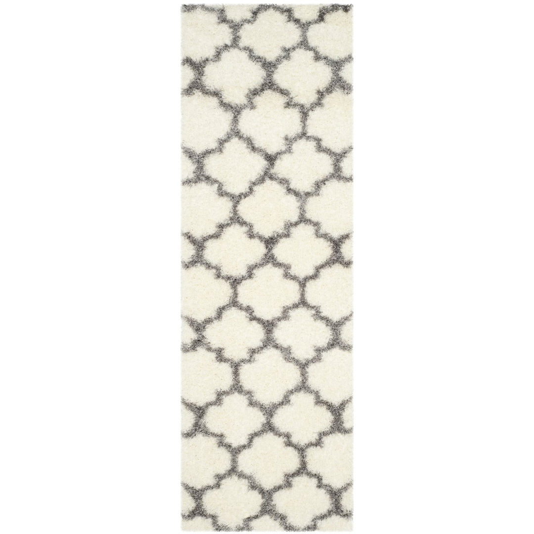 SAFAVIEH Montreal Shag Collection SGM832B Ivory/Grey Rug Image 1