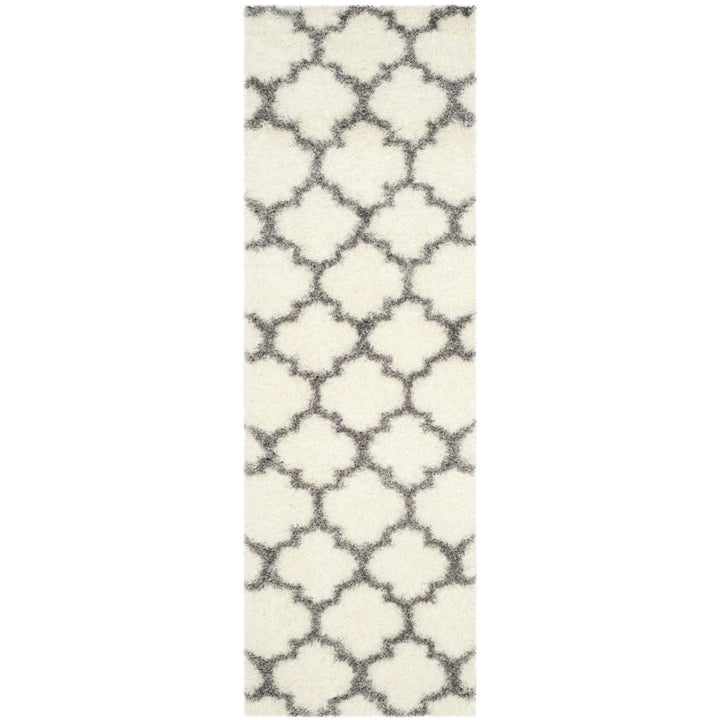 SAFAVIEH Montreal Shag Collection SGM832B Ivory/Grey Rug Image 1