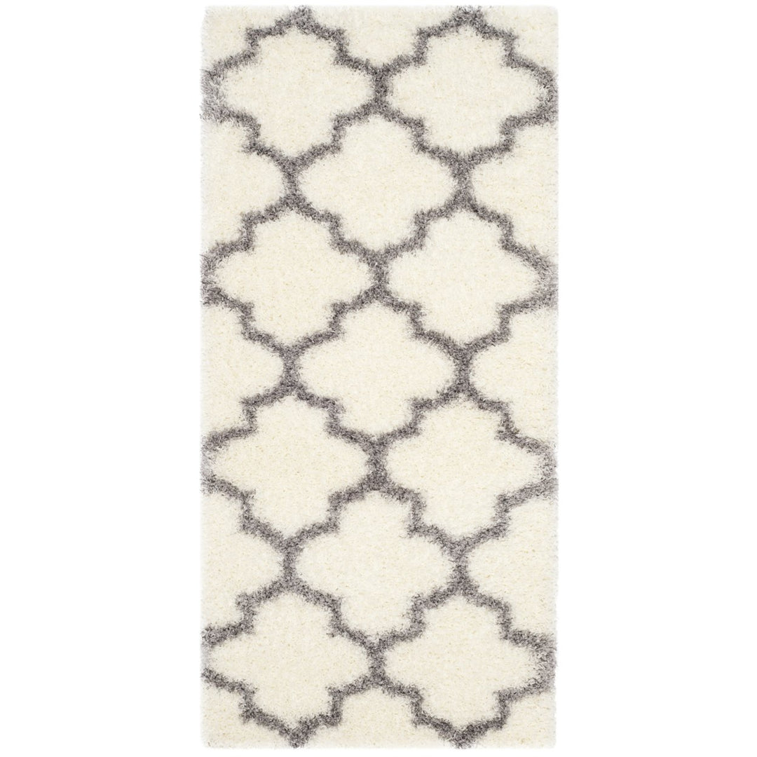 SAFAVIEH Montreal Shag Collection SGM832B Ivory/Grey Rug Image 1