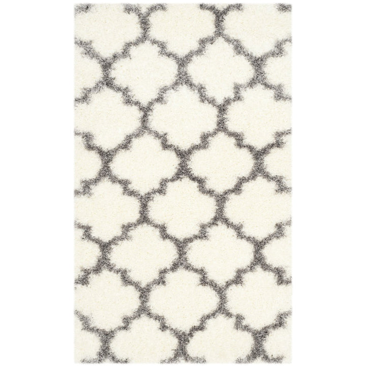 SAFAVIEH Montreal Shag Collection SGM832B Ivory/Grey Rug Image 1