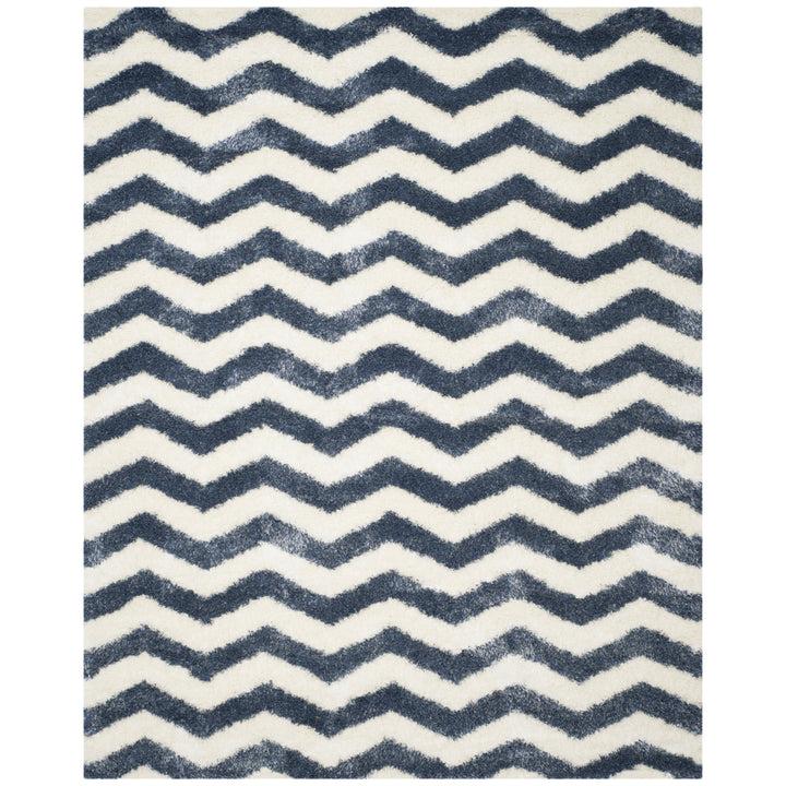 SAFAVIEH Montreal Shag Collection SGM846A Ivory/Blue Rug Image 1