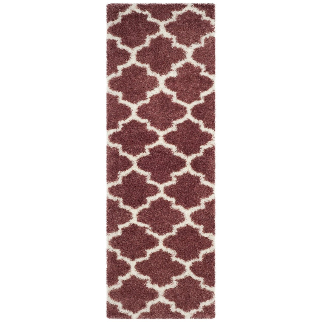 SAFAVIEH Montreal Shag Collection SGM832R Rose/Ivory Rug Image 5