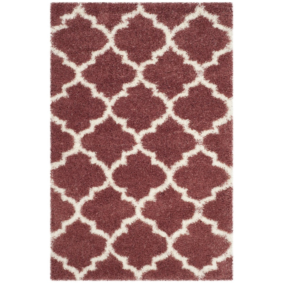 SAFAVIEH Montreal Shag Collection SGM832R Rose/Ivory Rug Image 8