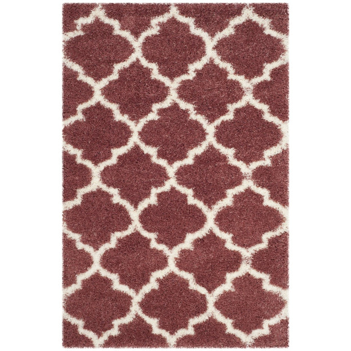 SAFAVIEH Montreal Shag Collection SGM832R Rose/Ivory Rug Image 8