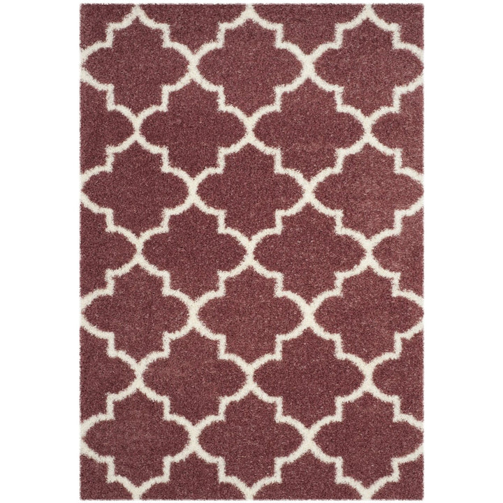 SAFAVIEH Montreal Shag Collection SGM832R Rose/Ivory Rug Image 9