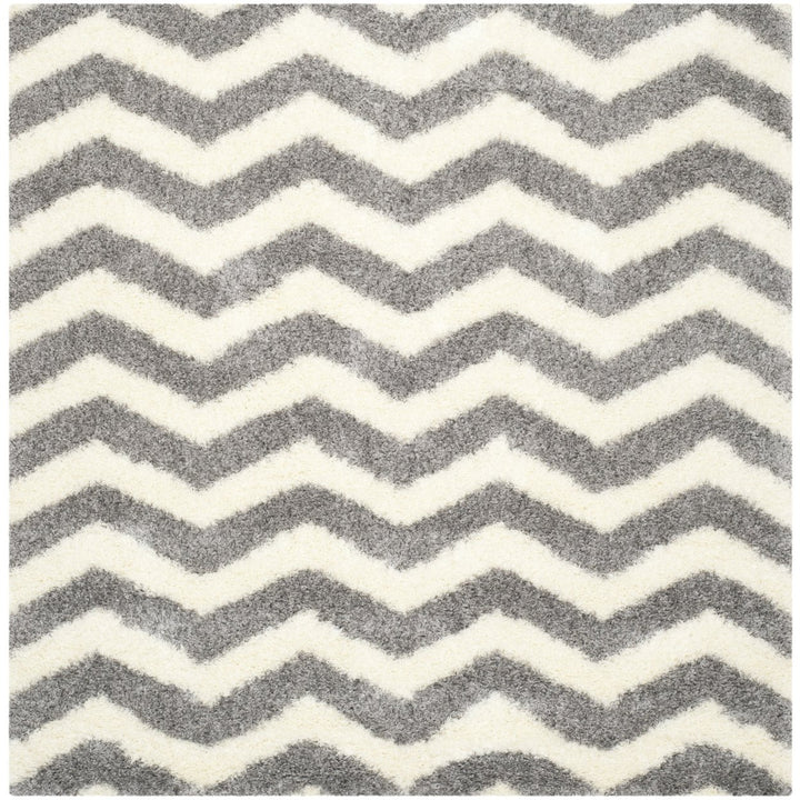 SAFAVIEH Montreal Shag Collection SGM846B Ivory/Grey Rug Image 1