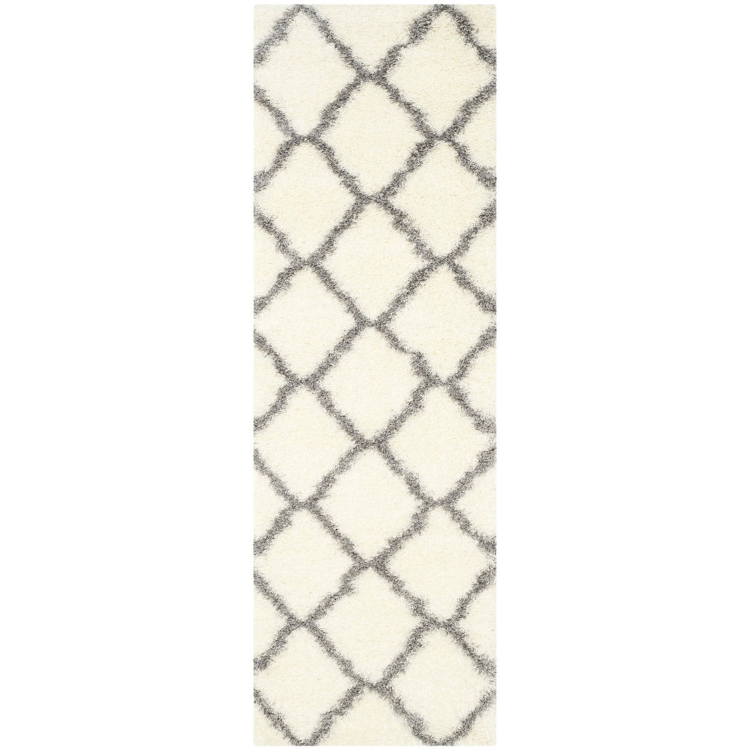 SAFAVIEH Montreal Shag Collection SGM866B Ivory/Grey Rug Image 1