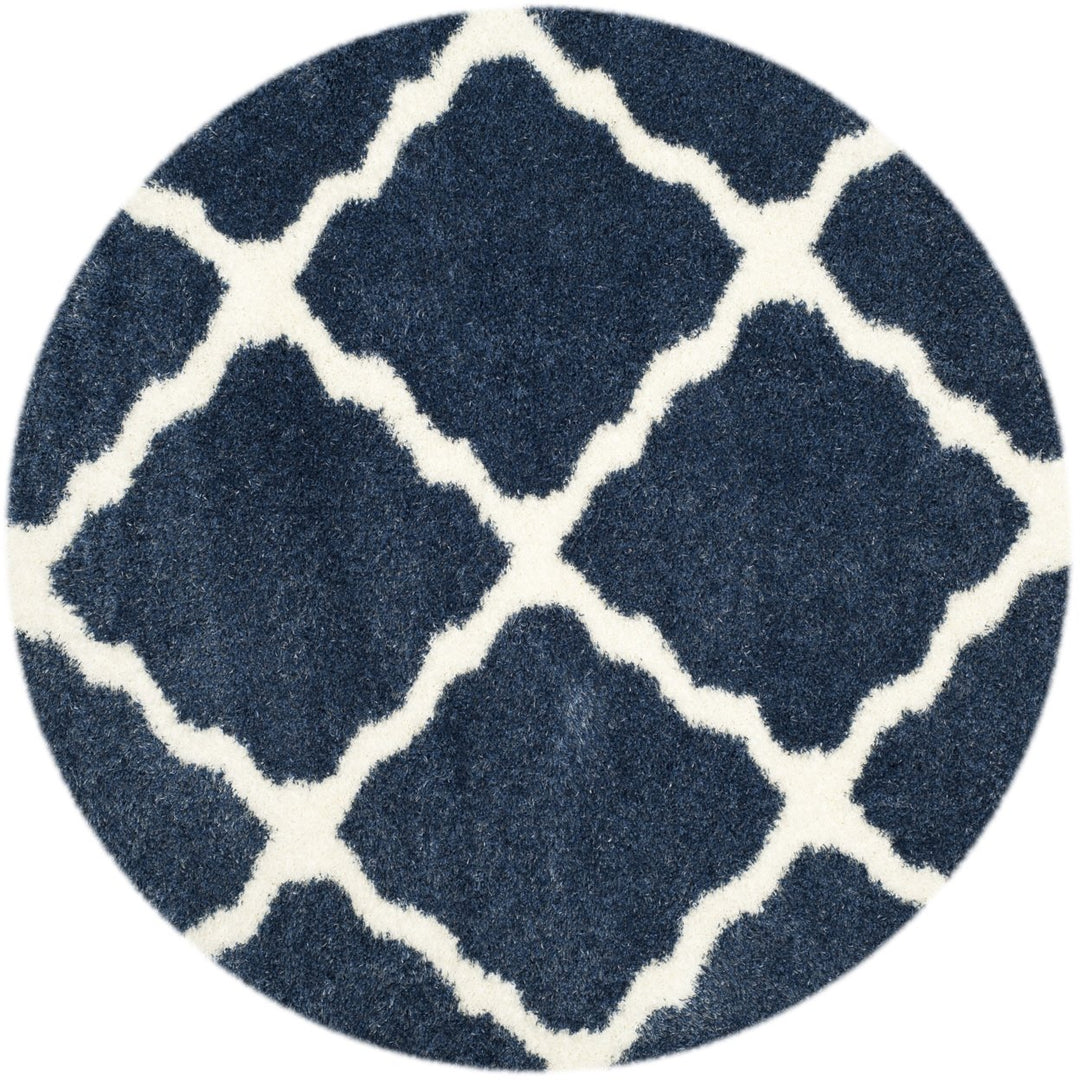 SAFAVIEH Montreal Shag Collection SGM866A Blue/Ivory Rug Image 1