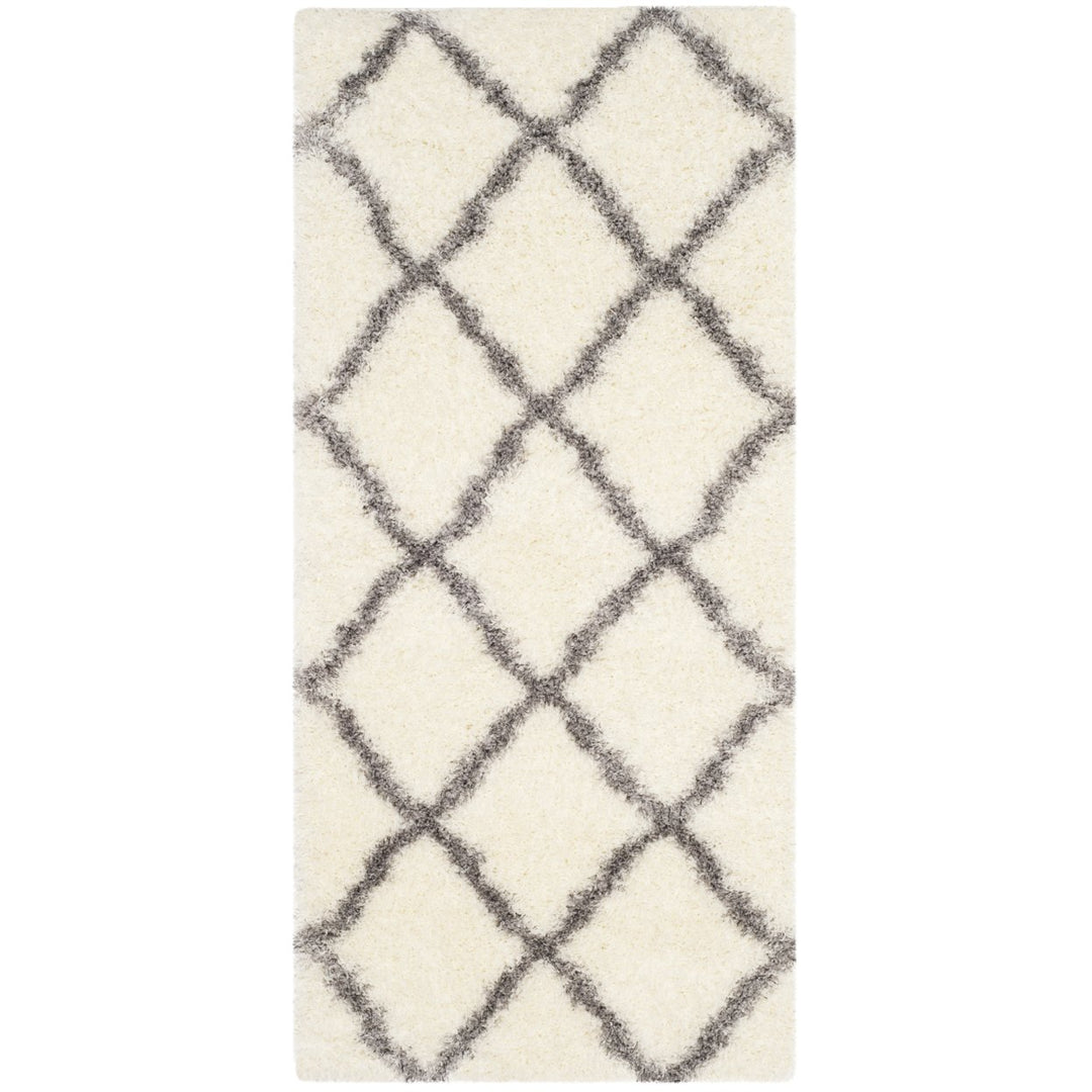 SAFAVIEH Montreal Shag Collection SGM866B Ivory/Grey Rug Image 1