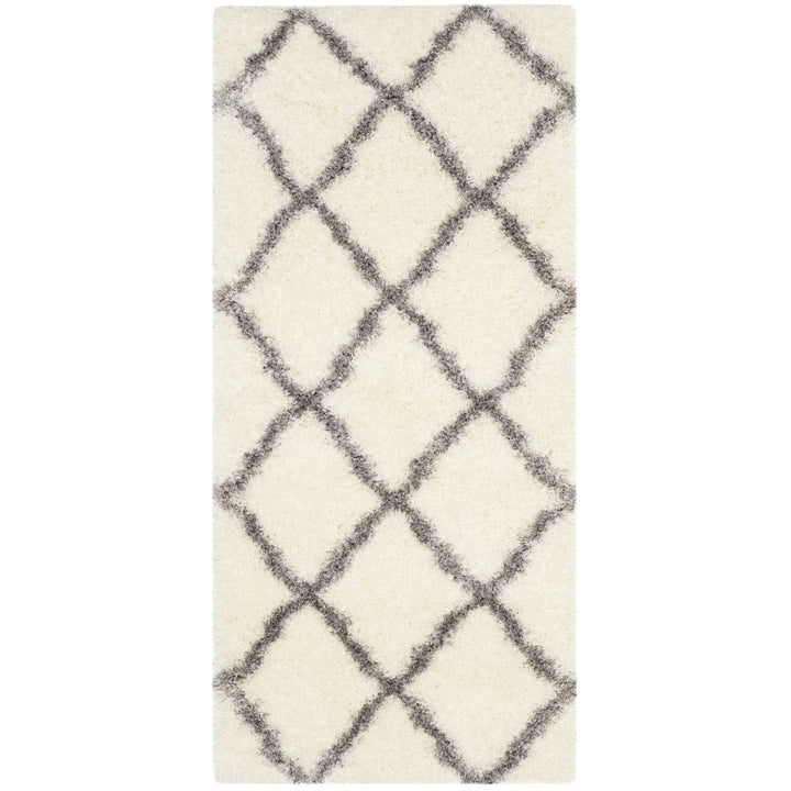 SAFAVIEH Montreal Shag Collection SGM866B Ivory/Grey Rug Image 1