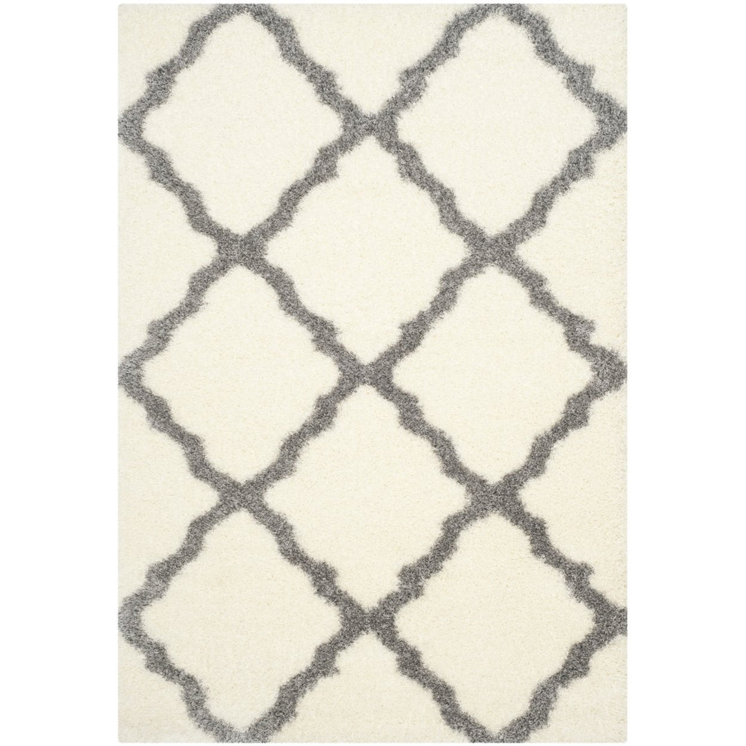 SAFAVIEH Montreal Shag Collection SGM866B Ivory/Grey Rug Image 1