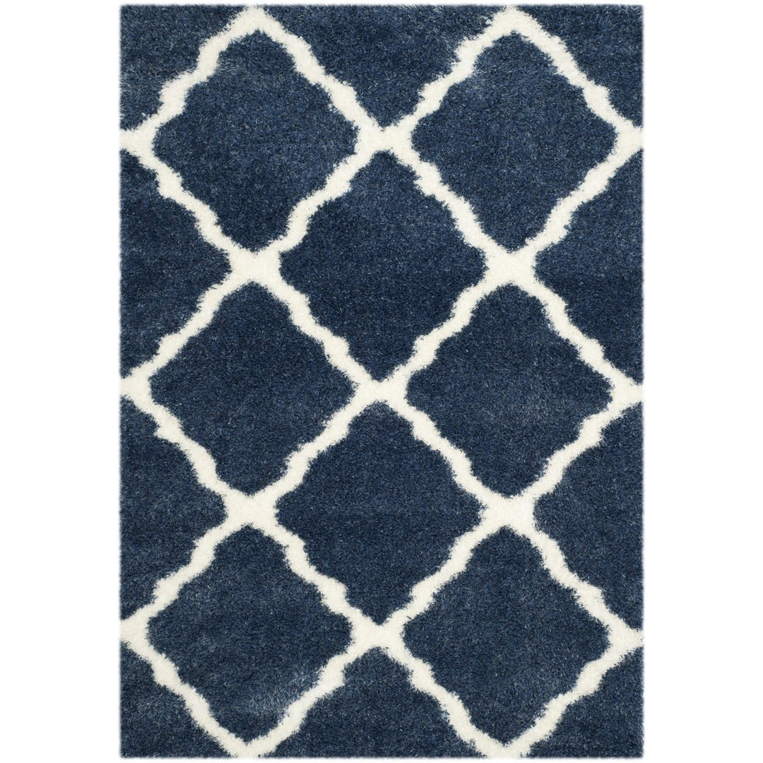 SAFAVIEH Montreal Shag Collection SGM866A Blue/Ivory Rug Image 1