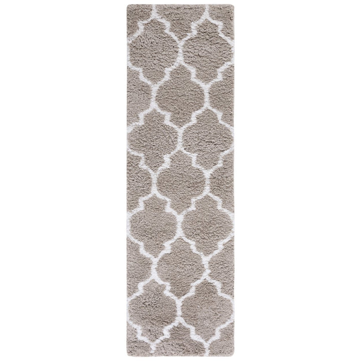 SAFAVIEH Toronto Shag SGT602C Handmade Silver / Ivory Rug Image 4