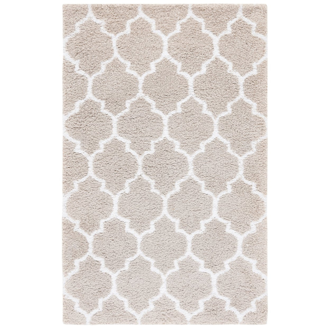 SAFAVIEH Toronto Shag SGT602C Handmade Silver / Ivory Rug Image 8