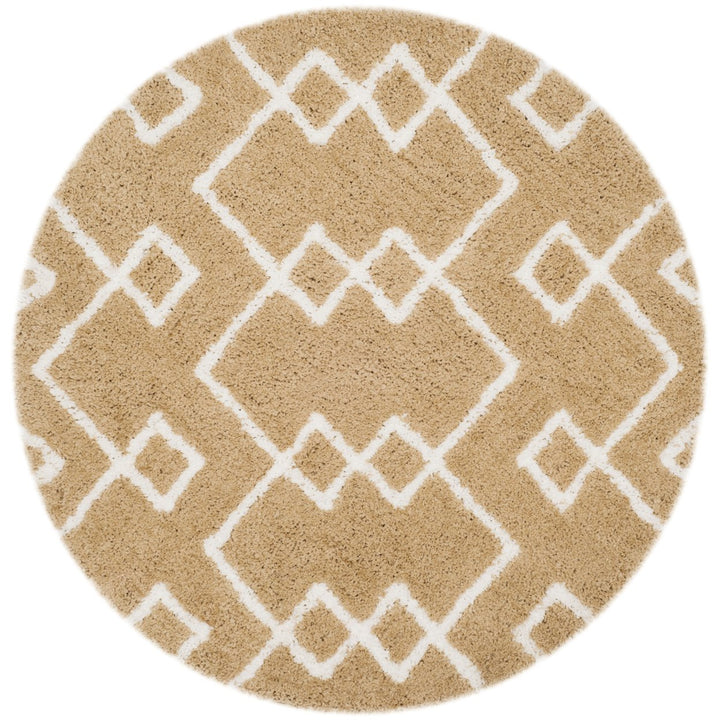 SAFAVIEH Toronto Shag SGT609B Handmade Beige / Ivory Rug Image 4