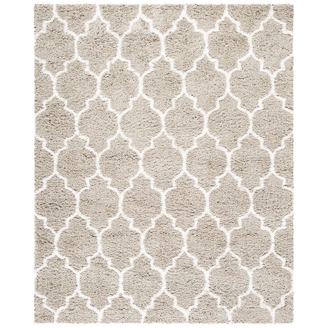 SAFAVIEH Toronto Shag SGT602C Handmade Silver / Ivory Rug Image 9