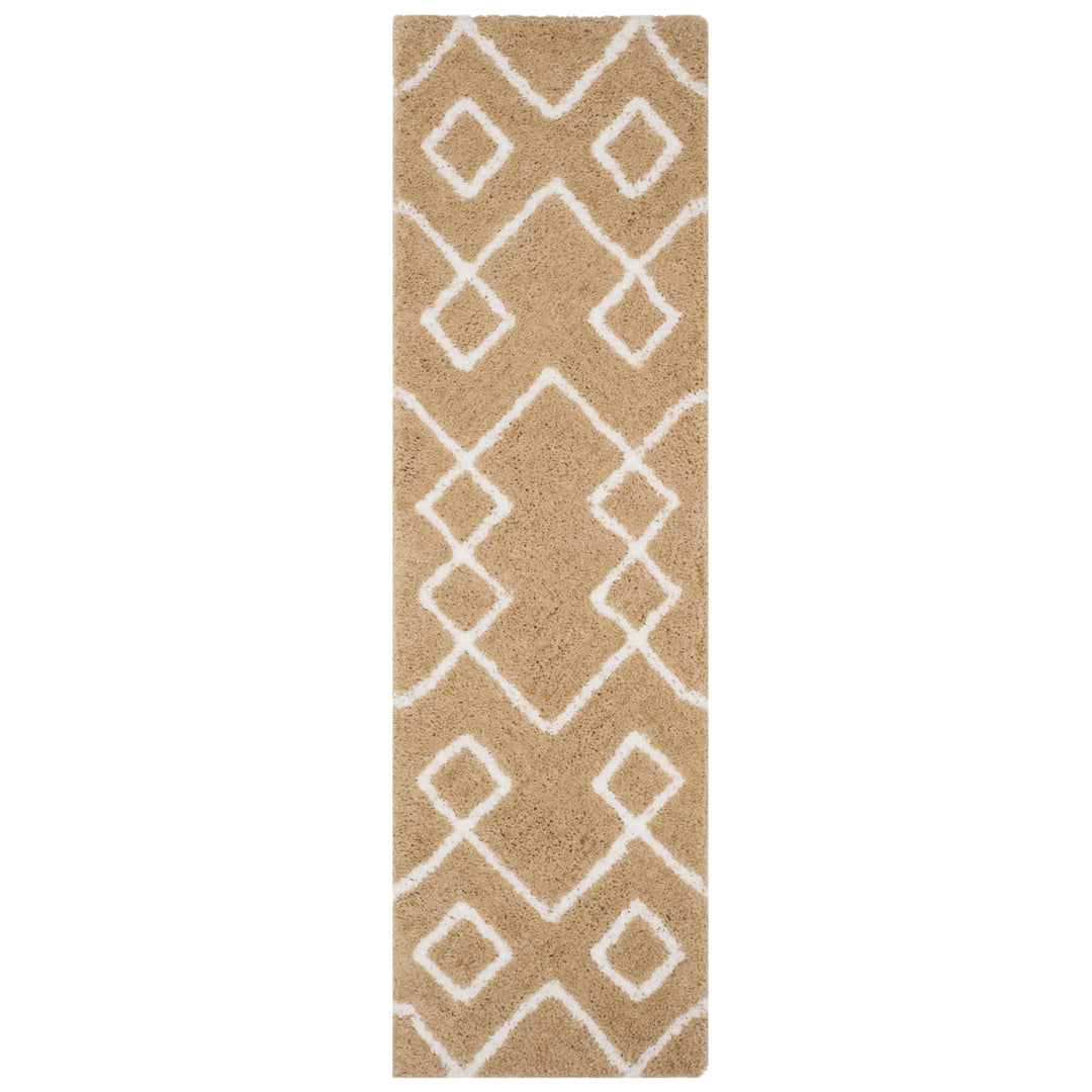 SAFAVIEH Toronto Shag SGT609B Handmade Beige / Ivory Rug Image 5