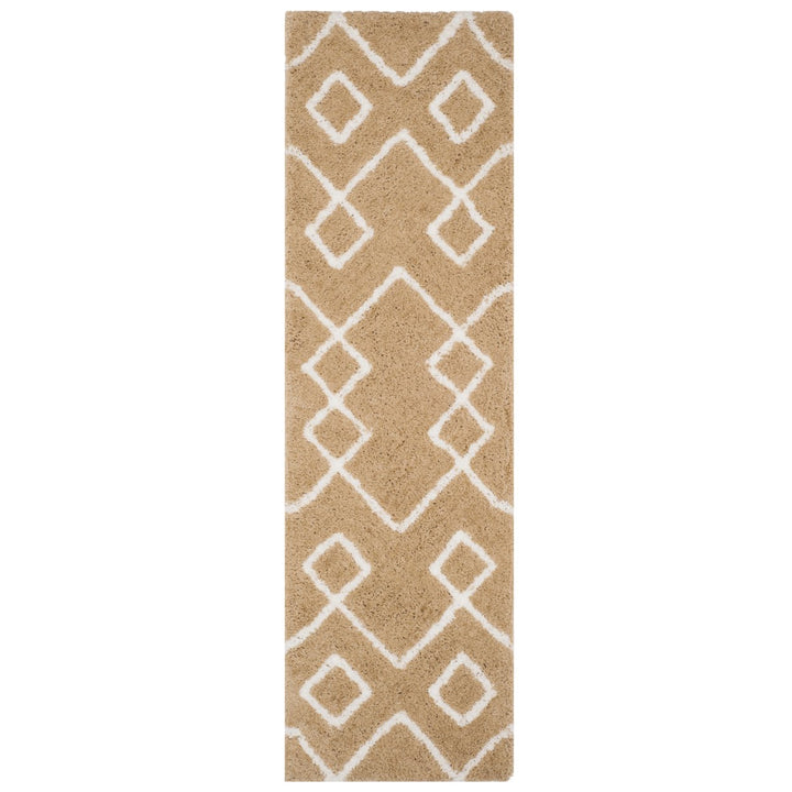 SAFAVIEH Toronto Shag SGT609B Handmade Beige / Ivory Rug Image 1