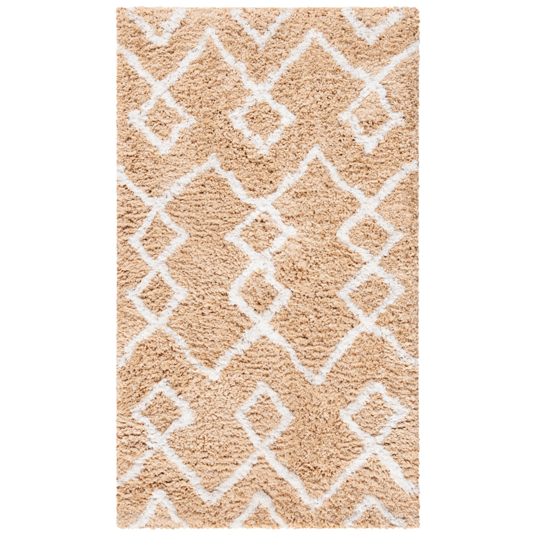 SAFAVIEH Toronto Shag SGT609B Handmade Beige / Ivory Rug Image 8