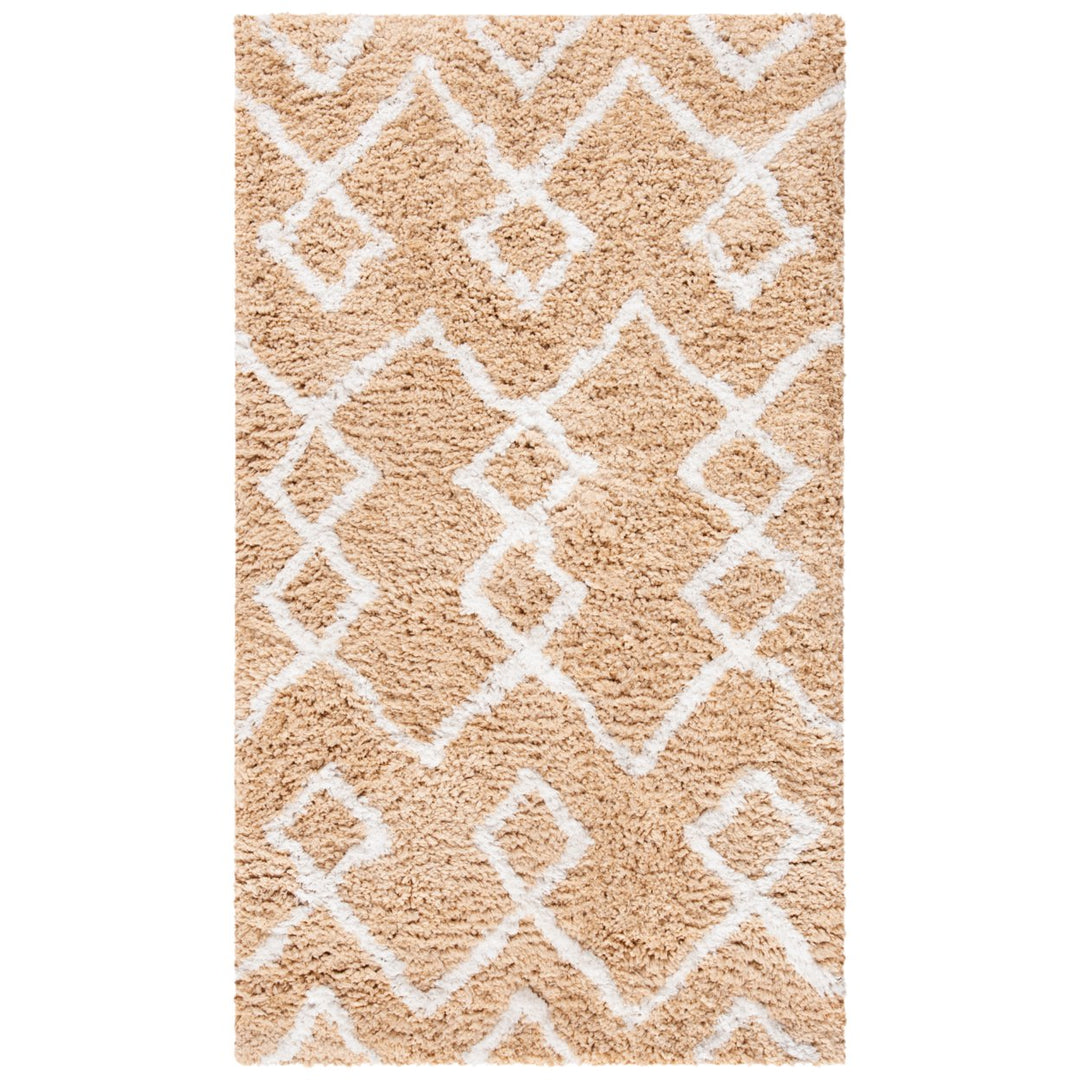 SAFAVIEH Toronto Shag SGT609B Handmade Beige / Ivory Rug Image 1