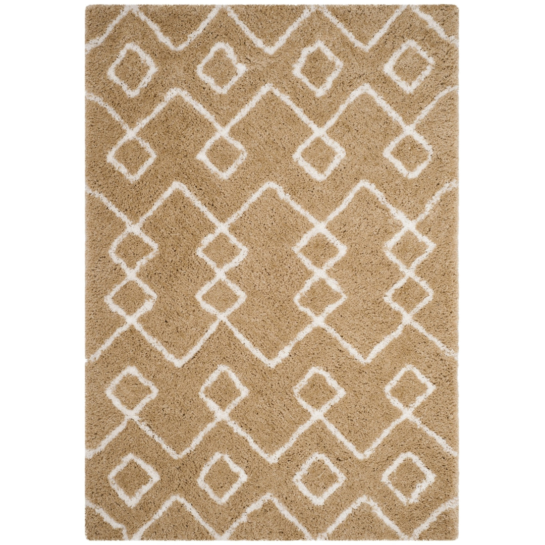 SAFAVIEH Toronto Shag SGT609B Handmade Beige / Ivory Rug Image 9