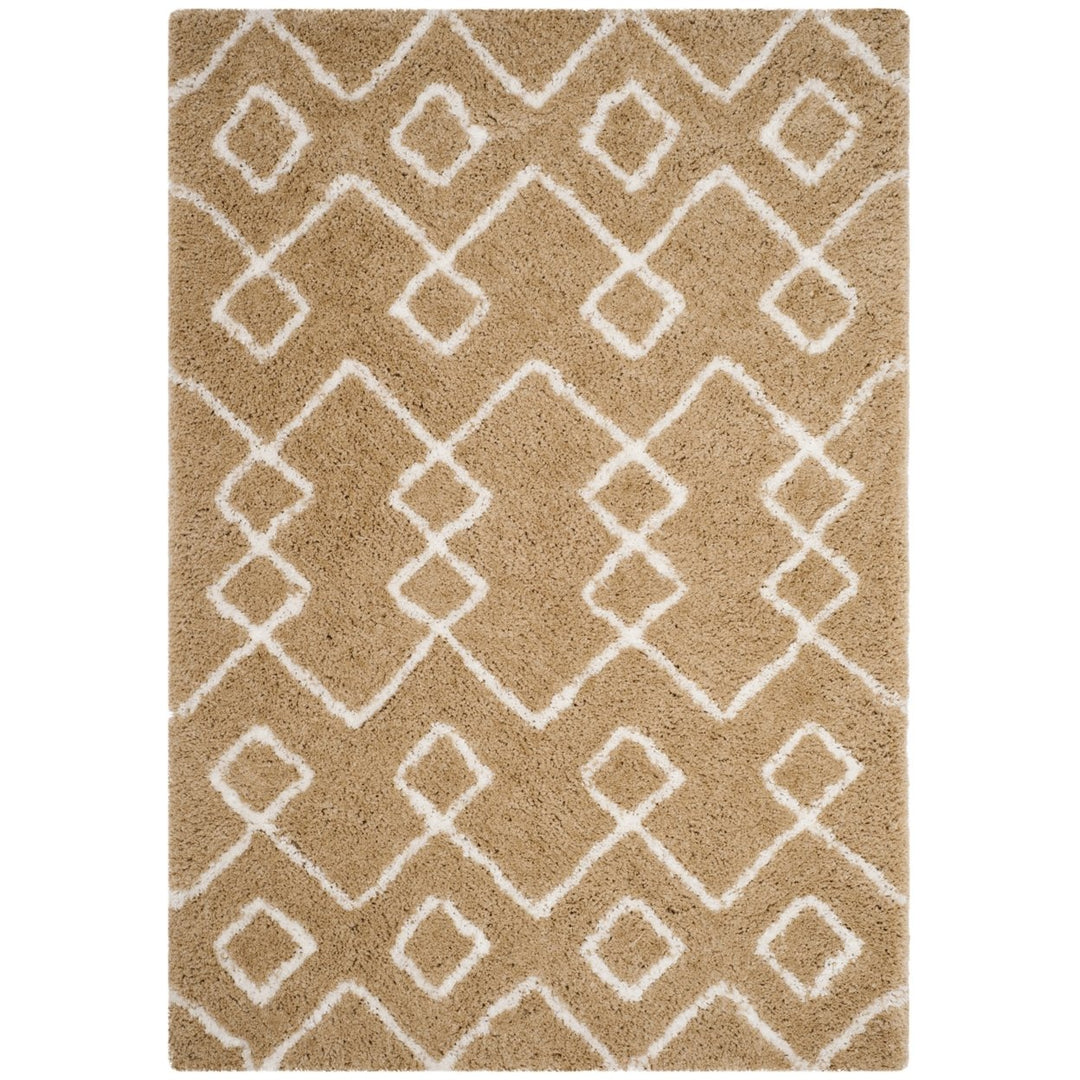 SAFAVIEH Toronto Shag SGT609B Handmade Beige / Ivory Rug Image 1