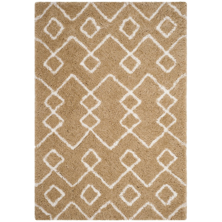 SAFAVIEH Toronto Shag SGT609B Handmade Beige / Ivory Rug Image 1