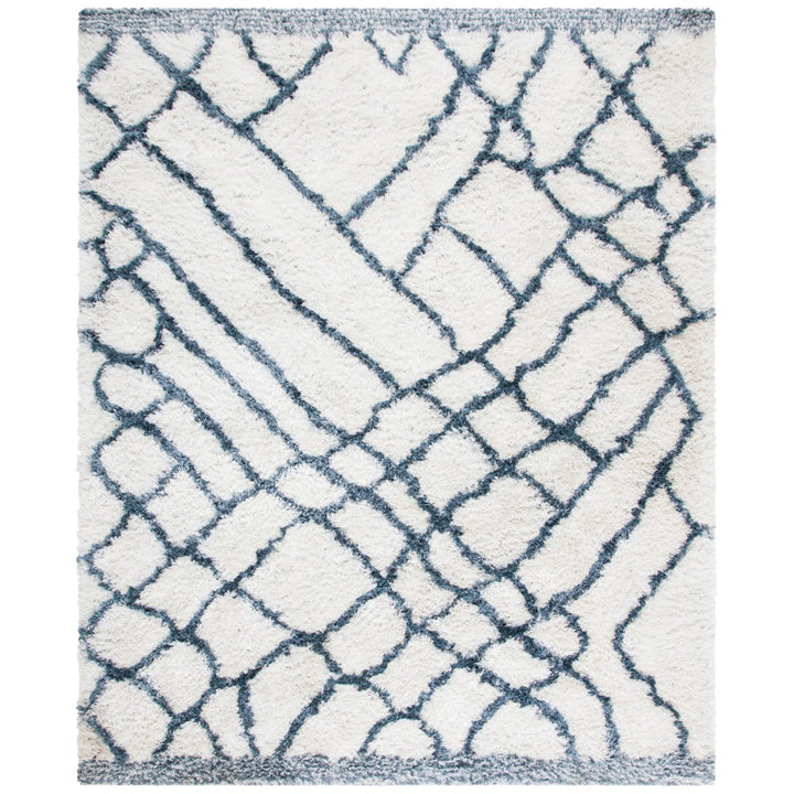 SAFAVIEH Toronto Shag SGT722K Handmade Ivory / Blue Rug Image 1