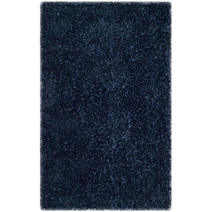 SAFAVIEH Toronto Shag Collection SGT711D Handmade Navy Rug Image 7