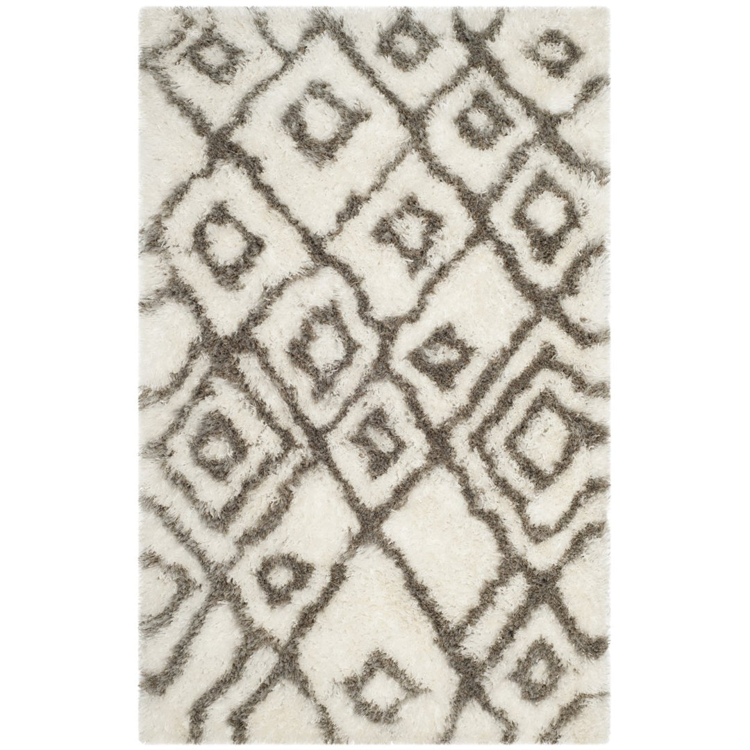 SAFAVIEH Toronto Shag SGT727A Ivory / Light Grey Rug Image 1