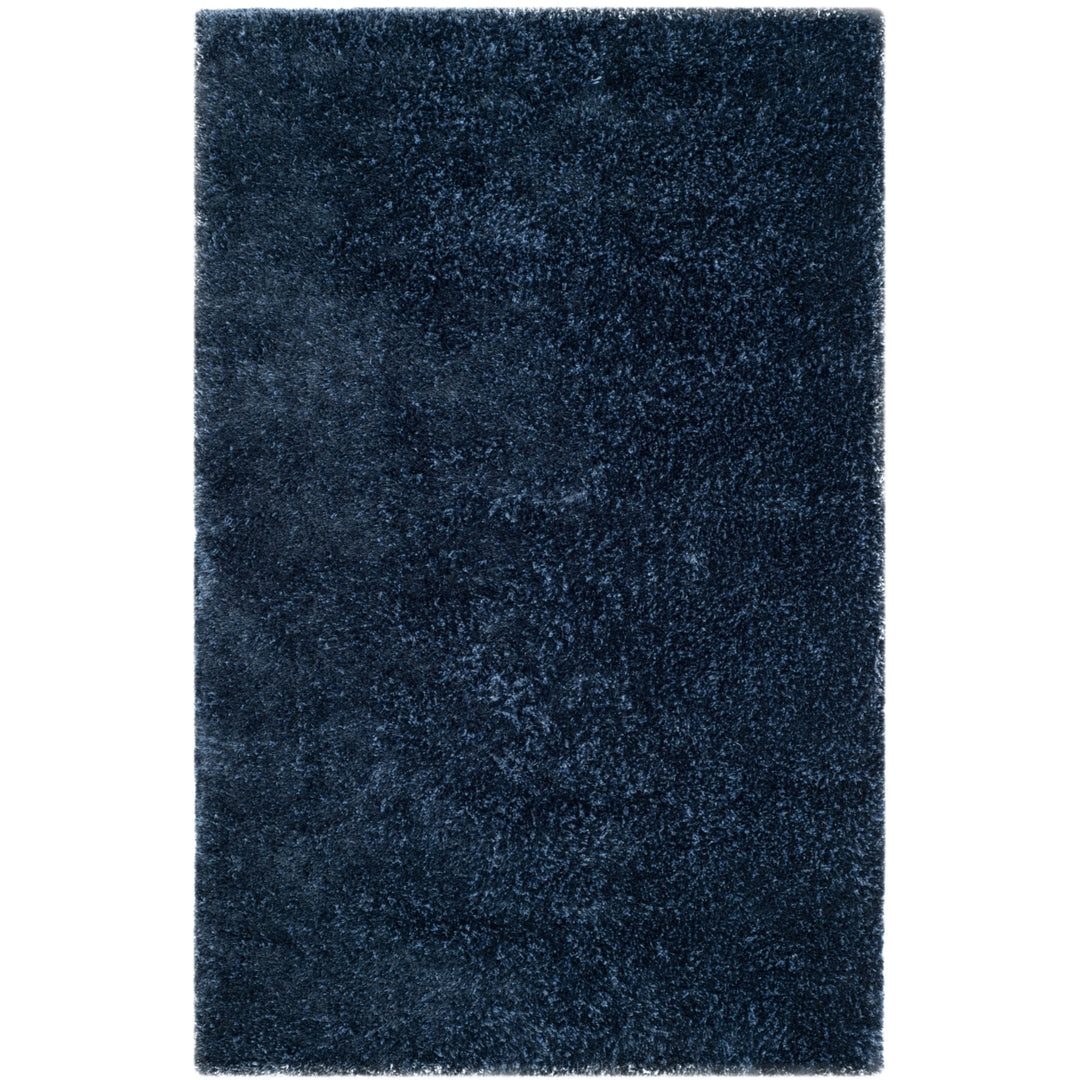 SAFAVIEH Toronto Shag Collection SGT711D Handmade Navy Rug Image 9