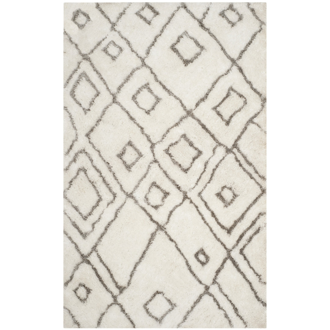 SAFAVIEH Toronto Shag SGT727A Ivory / Light Grey Rug Image 4