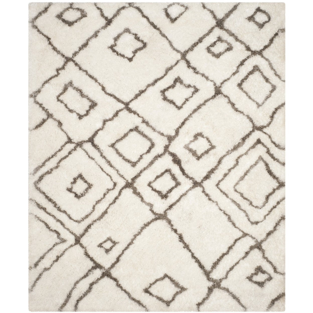 SAFAVIEH Toronto Shag SGT727A Ivory / Light Grey Rug Image 1