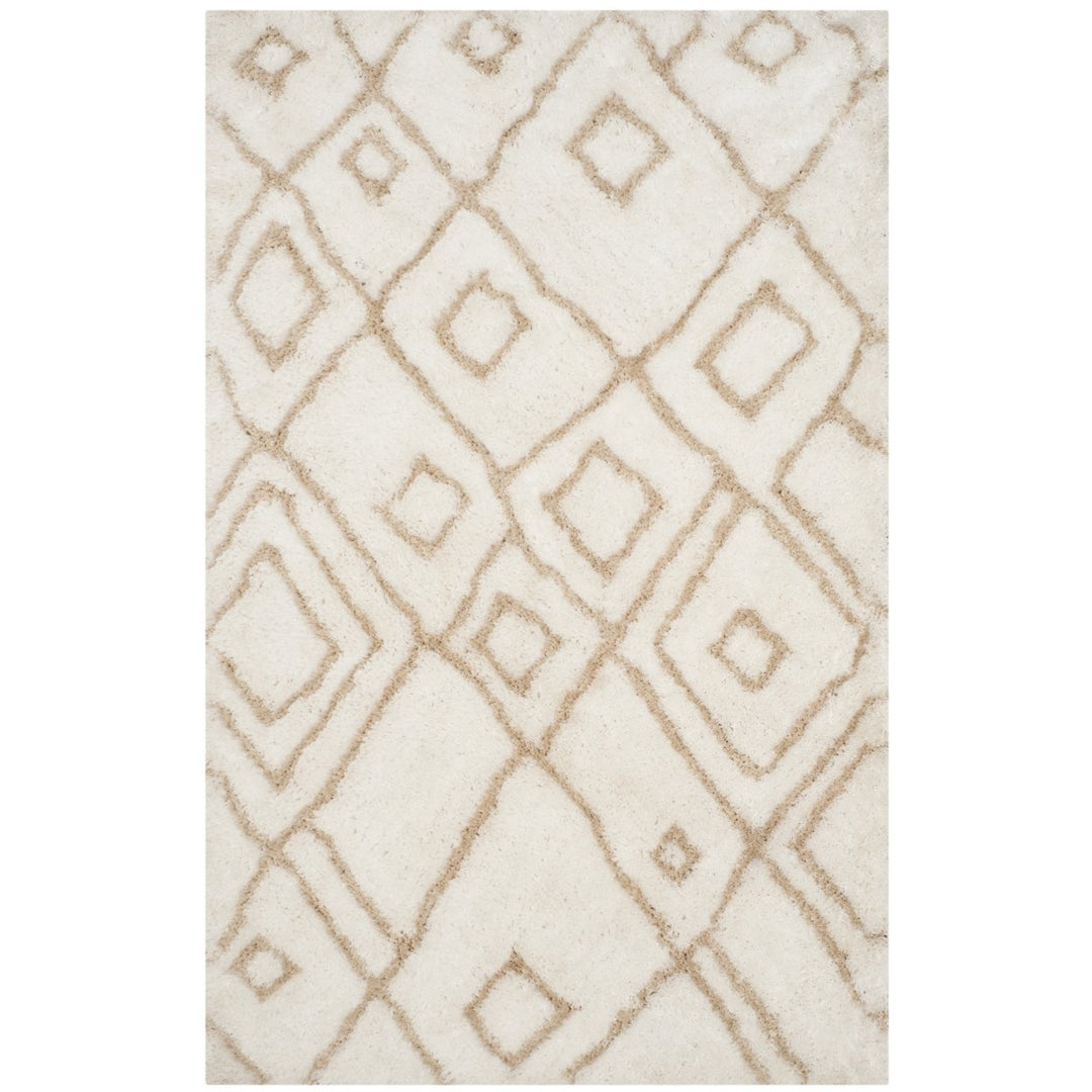 SAFAVIEH Toronto Shag SGT727C Handmade Ivory / Beige Rug Image 4