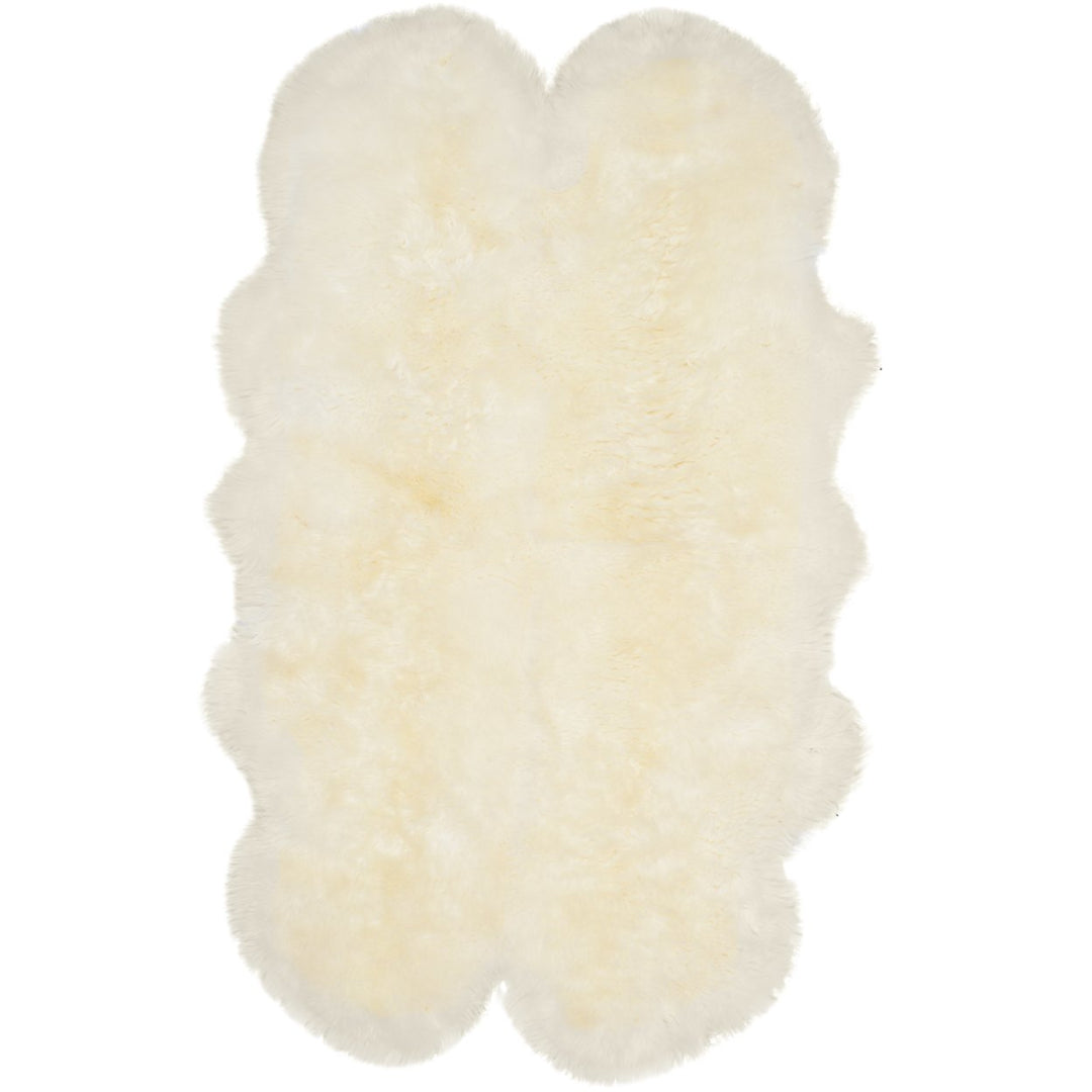 Safavieh SHS121A Sheep Skin White Image 1