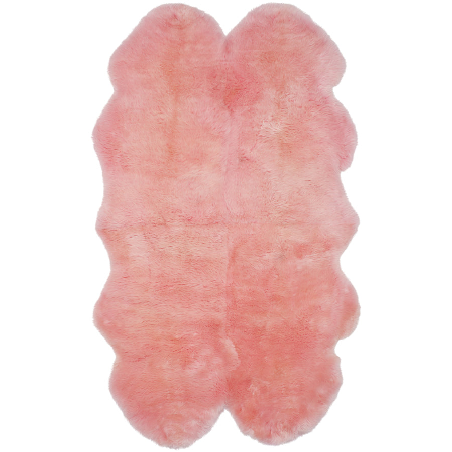 SAFAVIEH Sheep Skin Collection SHS121L Solid Pink Rug Image 1