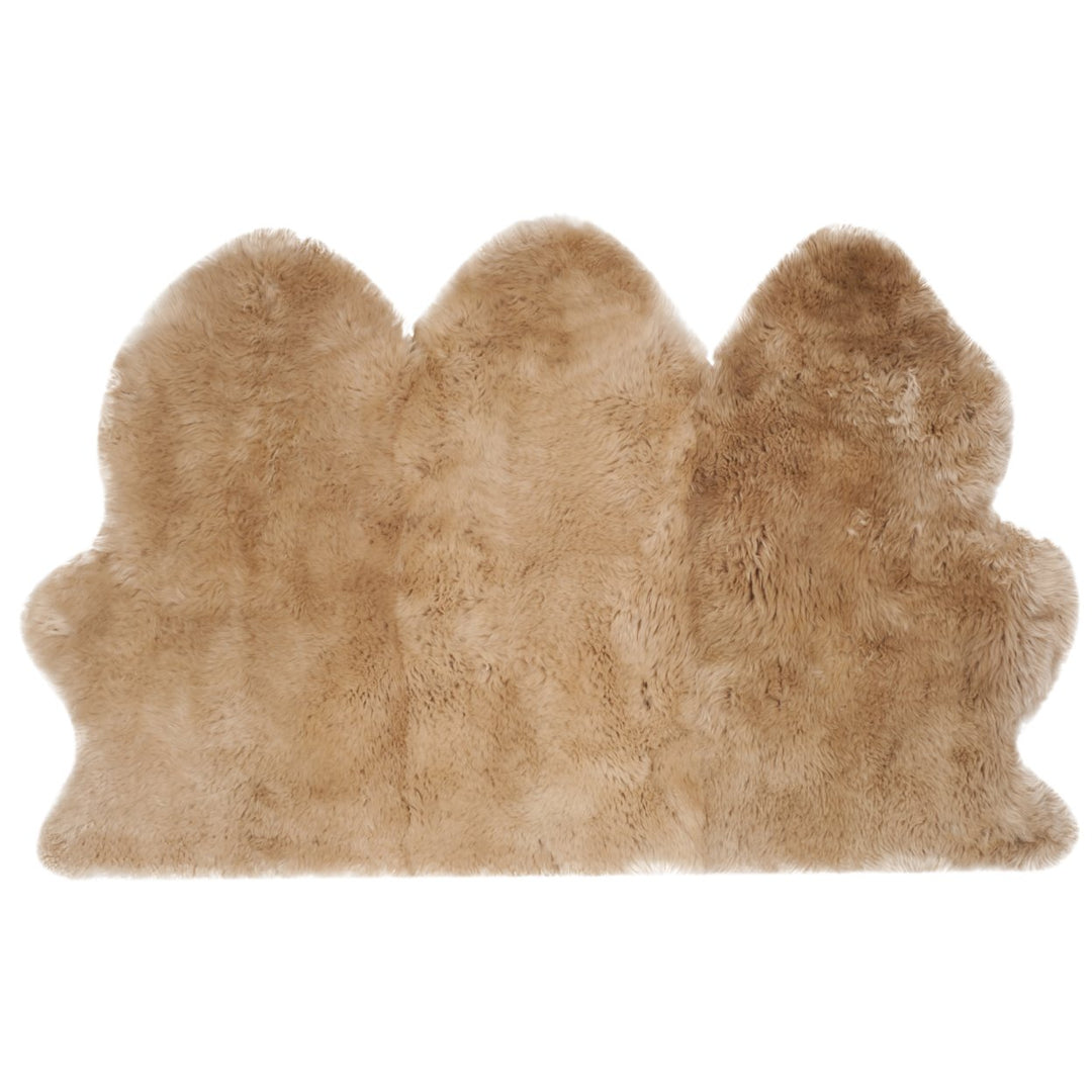 SAFAVIEH Sheep Skin Collection SHS121M Natural Beige Rug Image 5