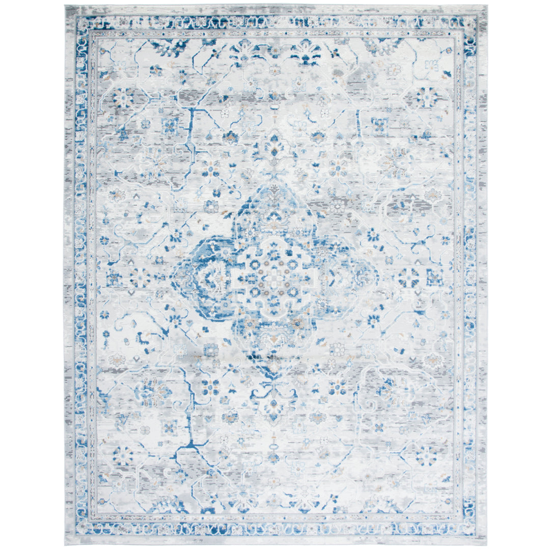 SAFAVIEH Shivan Collection SHV136M Ivory / Blue Rug Image 1