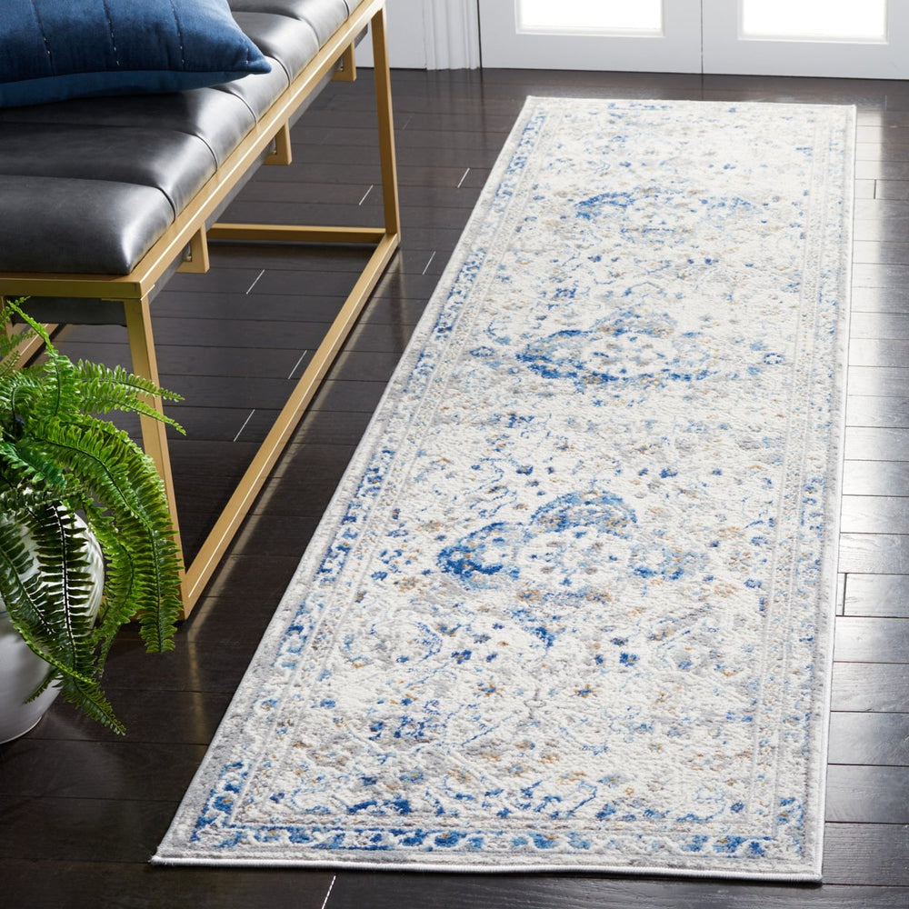 SAFAVIEH Shivan Collection SHV136M Ivory / Blue Rug Image 2