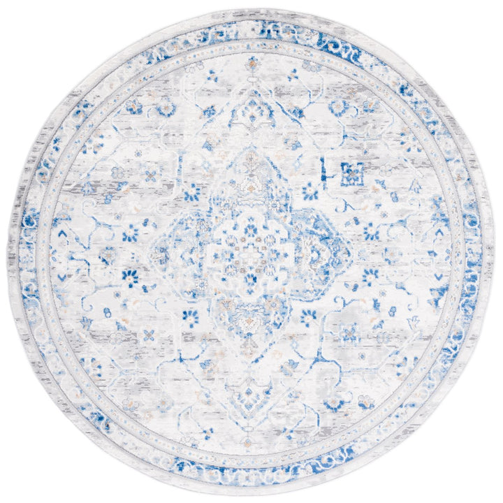 SAFAVIEH Shivan Collection SHV136M Ivory / Blue Rug Image 1