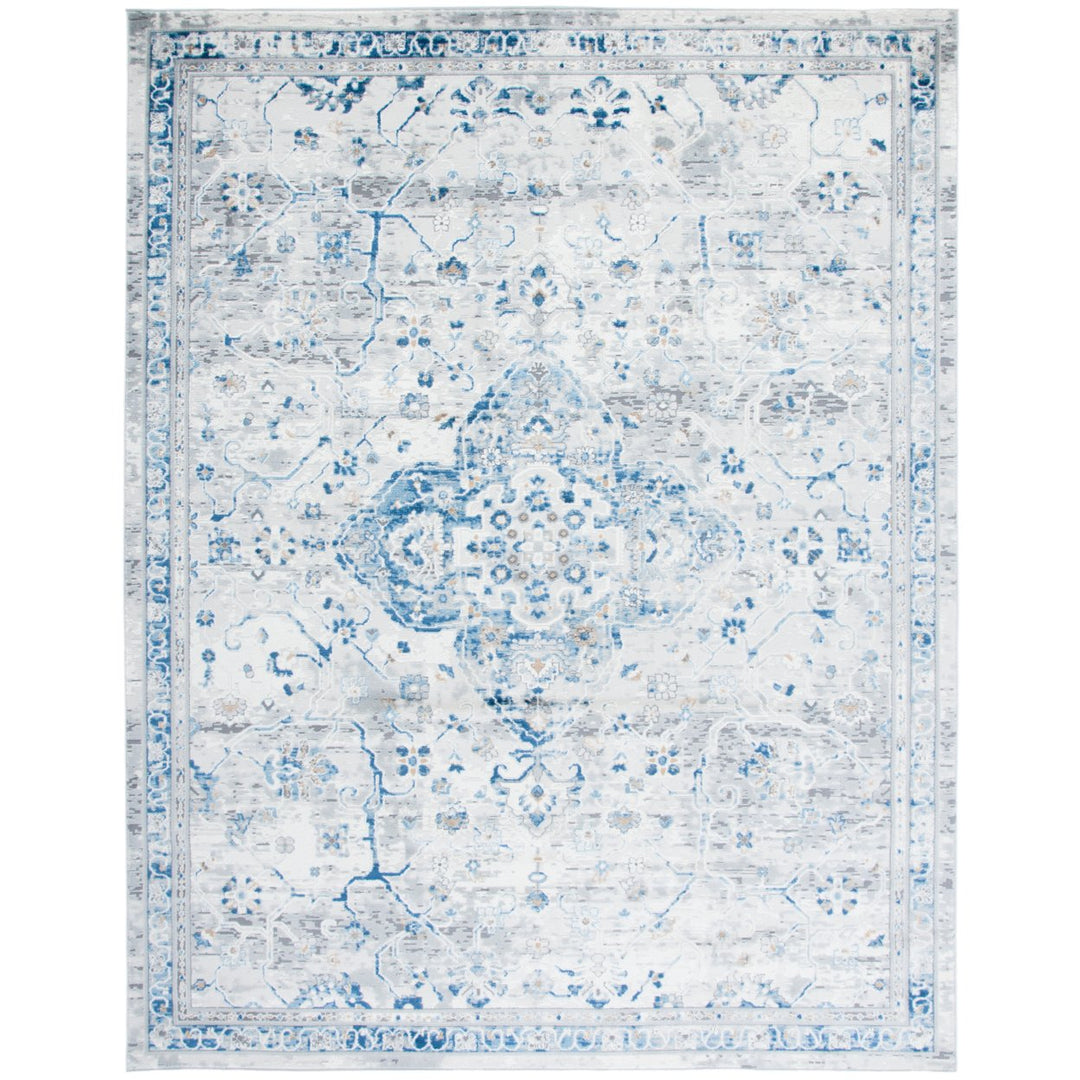 SAFAVIEH Shivan Collection SHV136M Ivory / Blue Rug Image 1