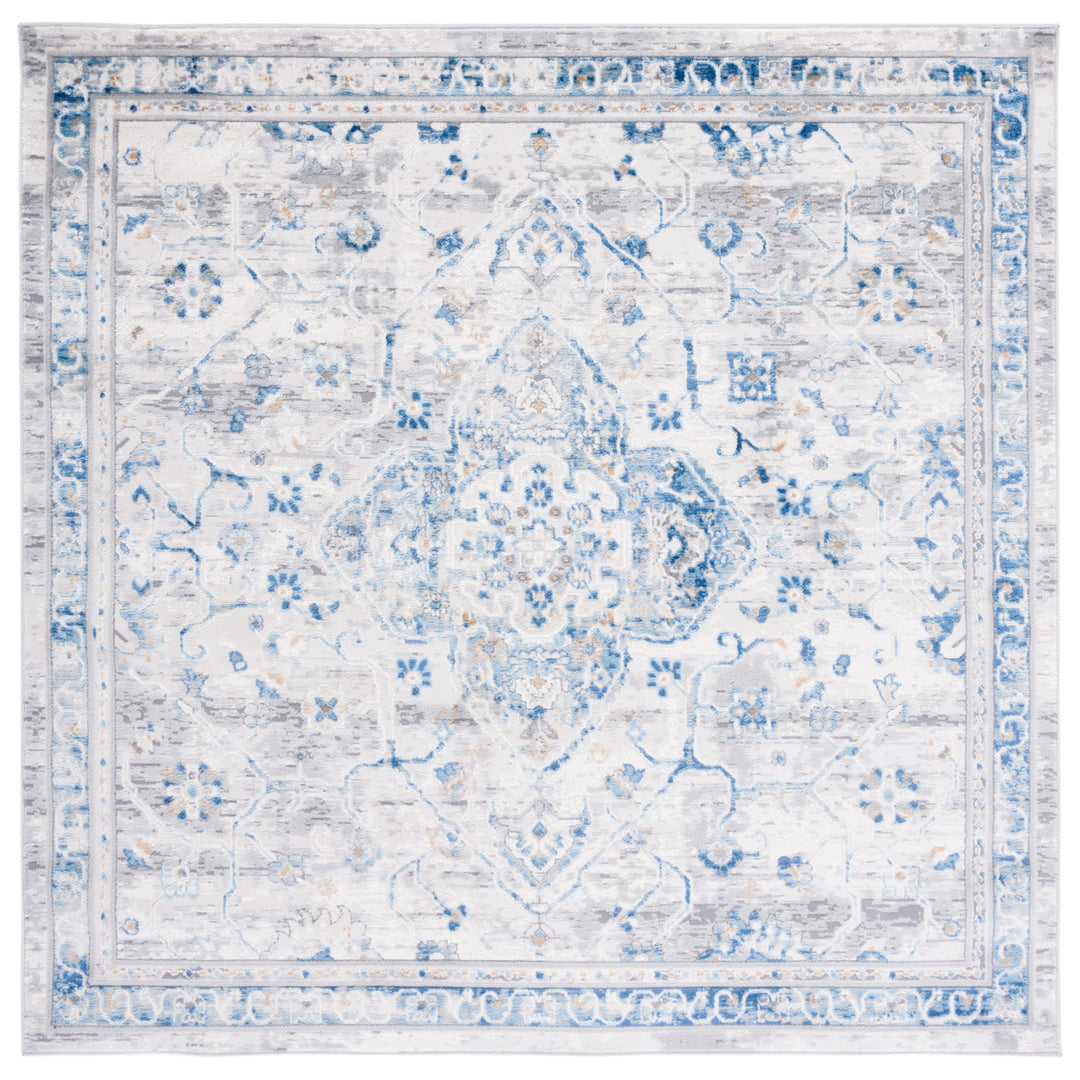 SAFAVIEH Shivan Collection SHV136M Ivory / Blue Rug Image 5