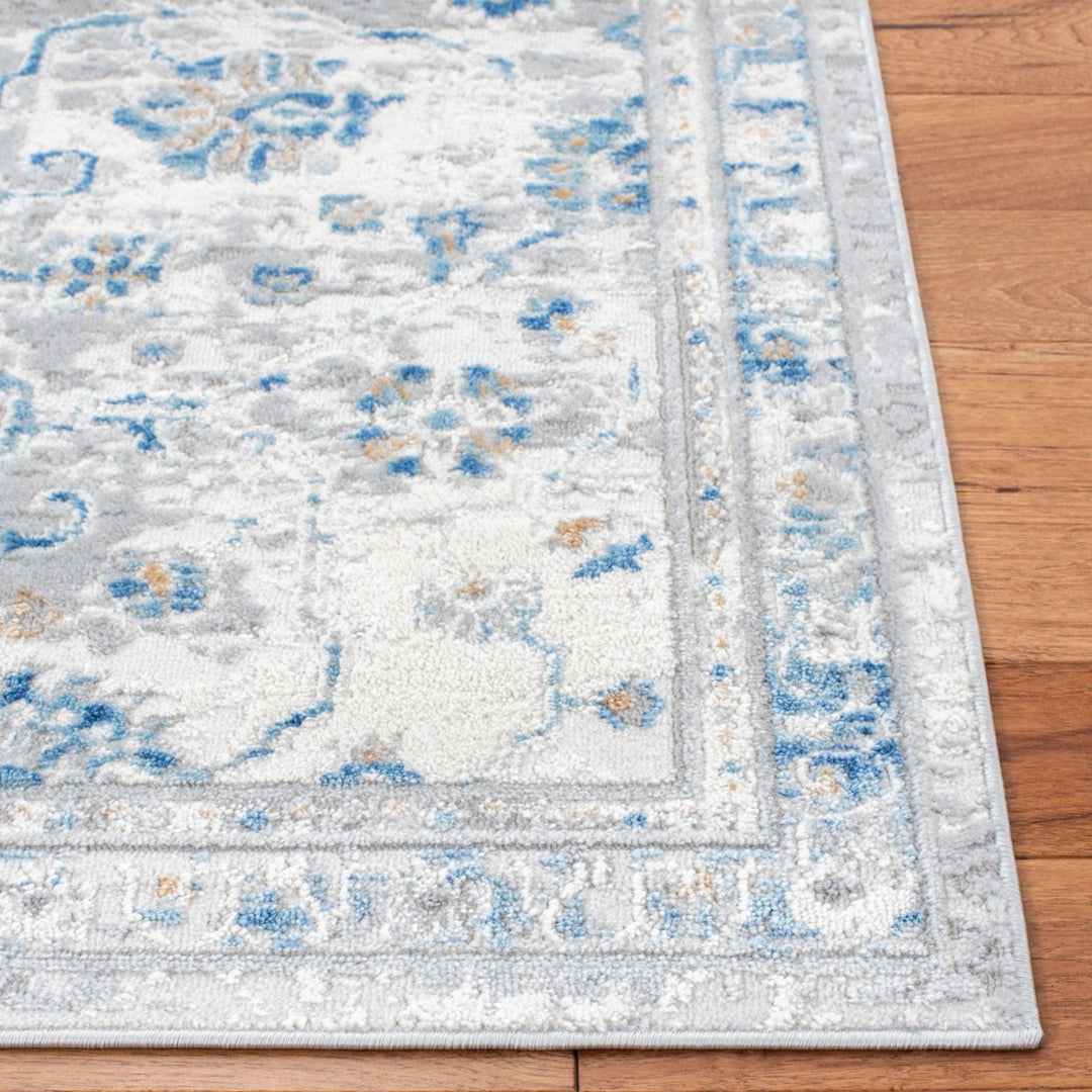 SAFAVIEH Shivan Collection SHV136M Ivory / Blue Rug Image 6