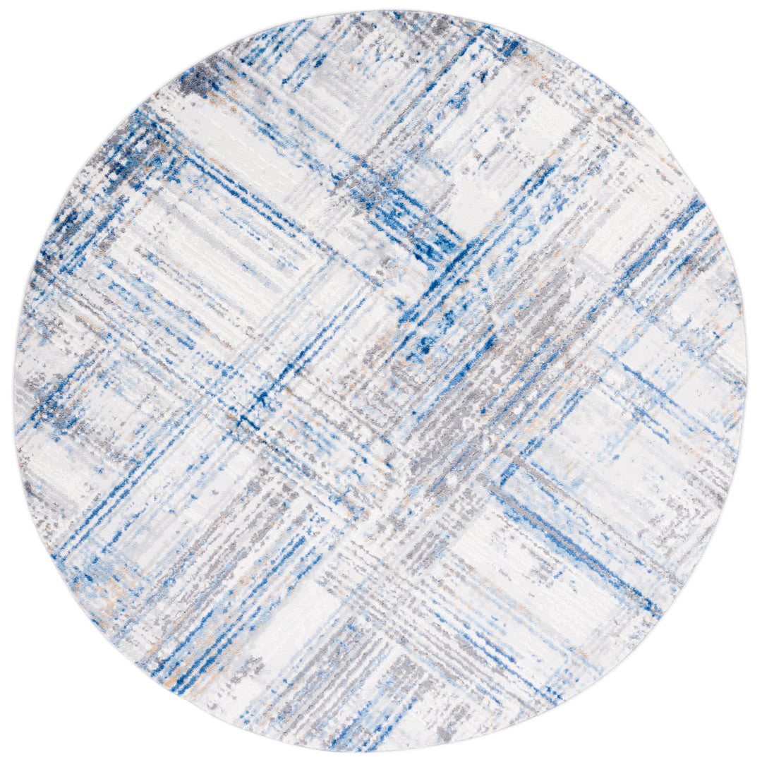 SAFAVIEH Shivan Collection SHV105M Ivory / Blue Rug Image 4