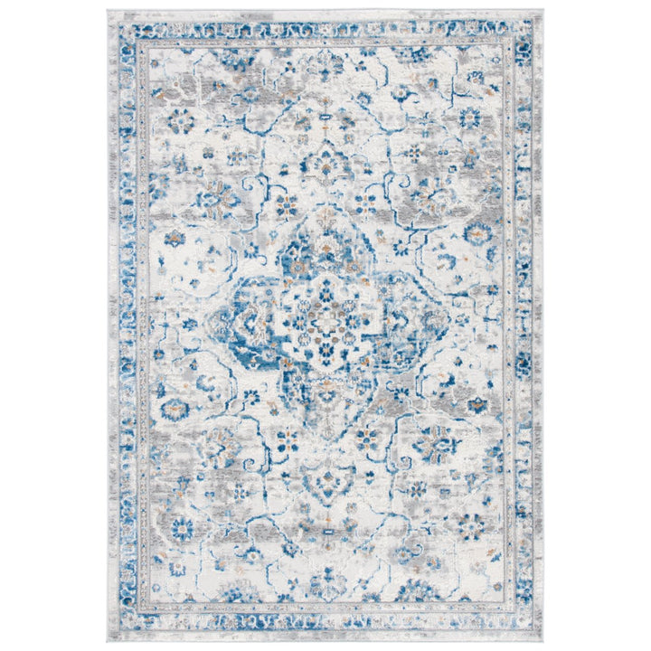 SAFAVIEH Shivan Collection SHV136M Ivory / Blue Rug Image 1