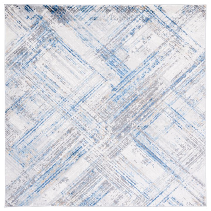 SAFAVIEH Shivan Collection SHV105M Ivory / Blue Rug Image 6