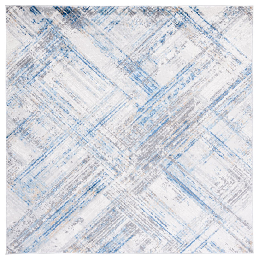 SAFAVIEH Shivan Collection SHV105M Ivory / Blue Rug Image 1